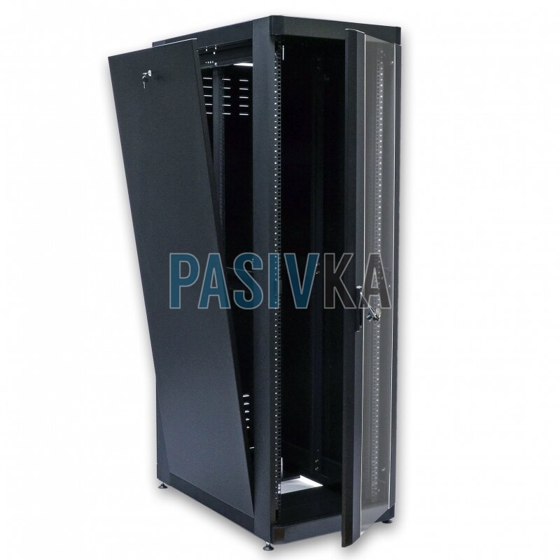 Телекоммуникационный напольный шкаф 42U глубина 1055 мм черный CMS UA-MGSE42610MB, фото 3