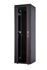 Шафа монтажна підлогова 42U глибина 1000 мм перфоровані двері чорний Estap EVL70142U6010L34M50, фото 1