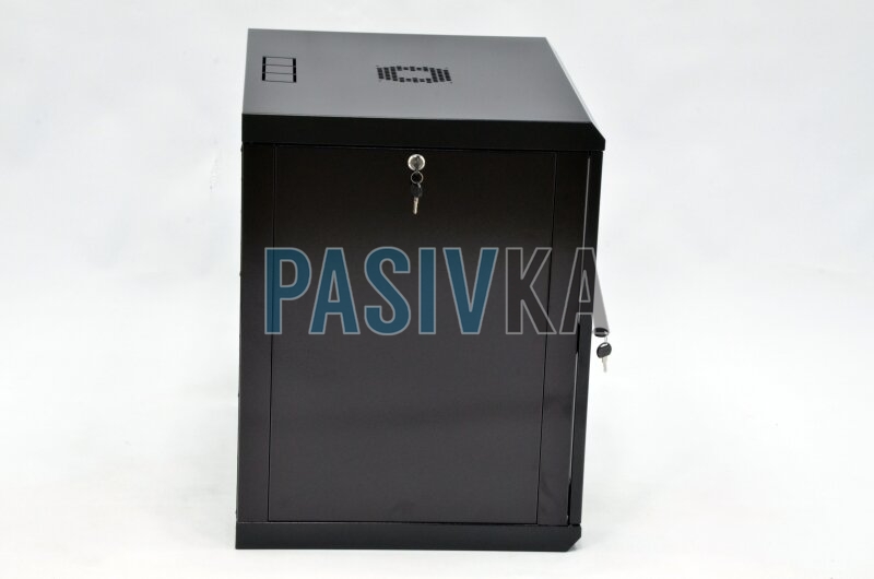 Серверный настенный шкаф 12U 19" глубина 500 мм акрил черный CMS UA-MGSWL125B, фото 7