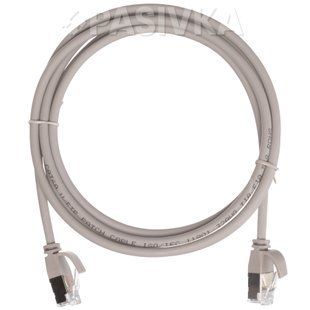 Патч-корд U/FTP 1,5 м cat.6a сірий 32AWG Slim LSZH L&W LW-PC0052-C6A-150-8L, фото 1