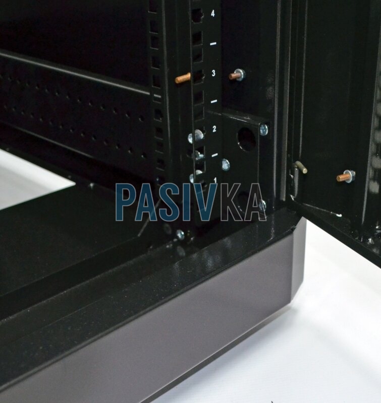 Шкаф серверный напольный 42U глубина 1055 мм перфорированные двери (66%) черный CMS UA-MGSE42610MPB, фото 3