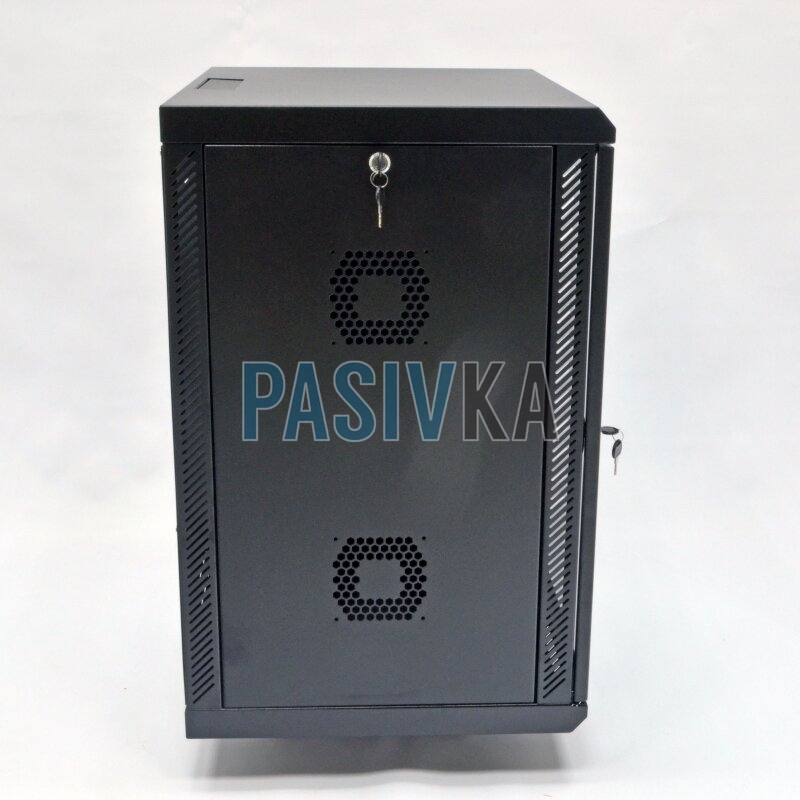 Шкаф серверный настенный 15U 19" глубина 600 мм акрил черный CMS UA-MGSWA156B, фото 6