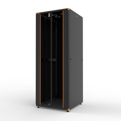Телекоммуникационный напольный шкаф 42U глубина 1000 мм перфорированные двери черный Estap EVL70142U8010L34M50, фото 1