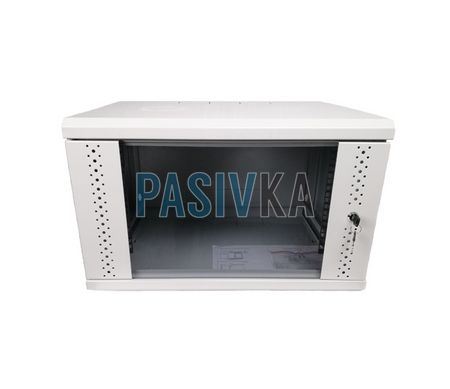 Серверный настенный шкаф 6U 19" глубина 500 мм серый ESR ES-Е650G, фото 1