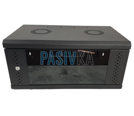 Серверный настенный шкаф 6U 19" глубина 500 мм черный ESR ES-Е650B, фото 1