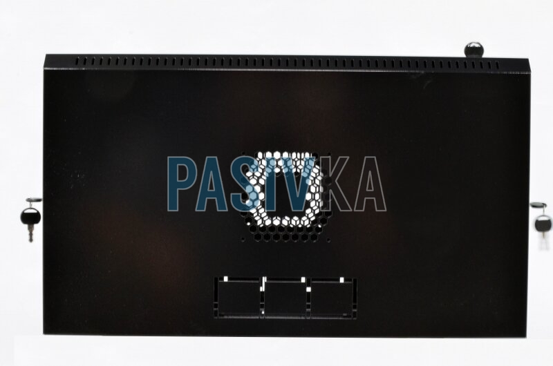 Шафа серверна настінна 6U 19" глибина 350 мм акрил економ чорний CMS UA-MGSWL635B, фото 7