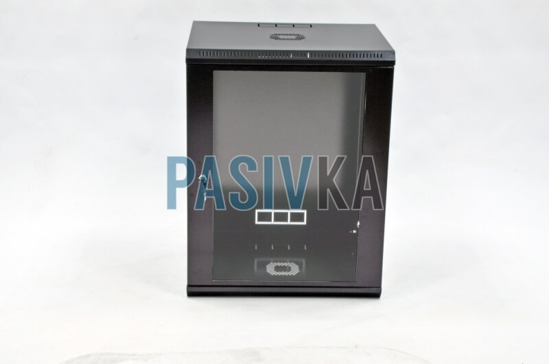 Серверный настенный шкаф 15U 19" глубина 500 мм акрил черный CMS UA-MGSWL155B, фото 8