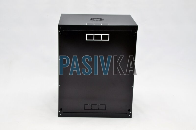 Настінна серверна шафа 15U 19" глибина 500 мм акрил економ чорний CMS UA-MGSWL155B, фото 5