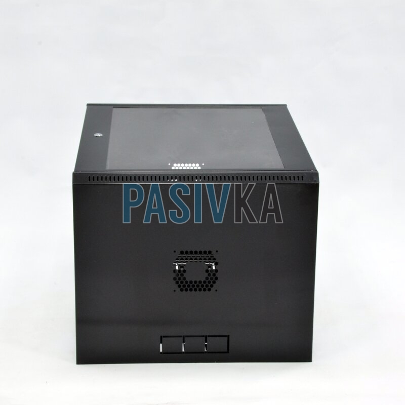 Серверный настенный шкаф 15U 19" глубина 500 мм акрил черный CMS UA-MGSWL155B, фото 7