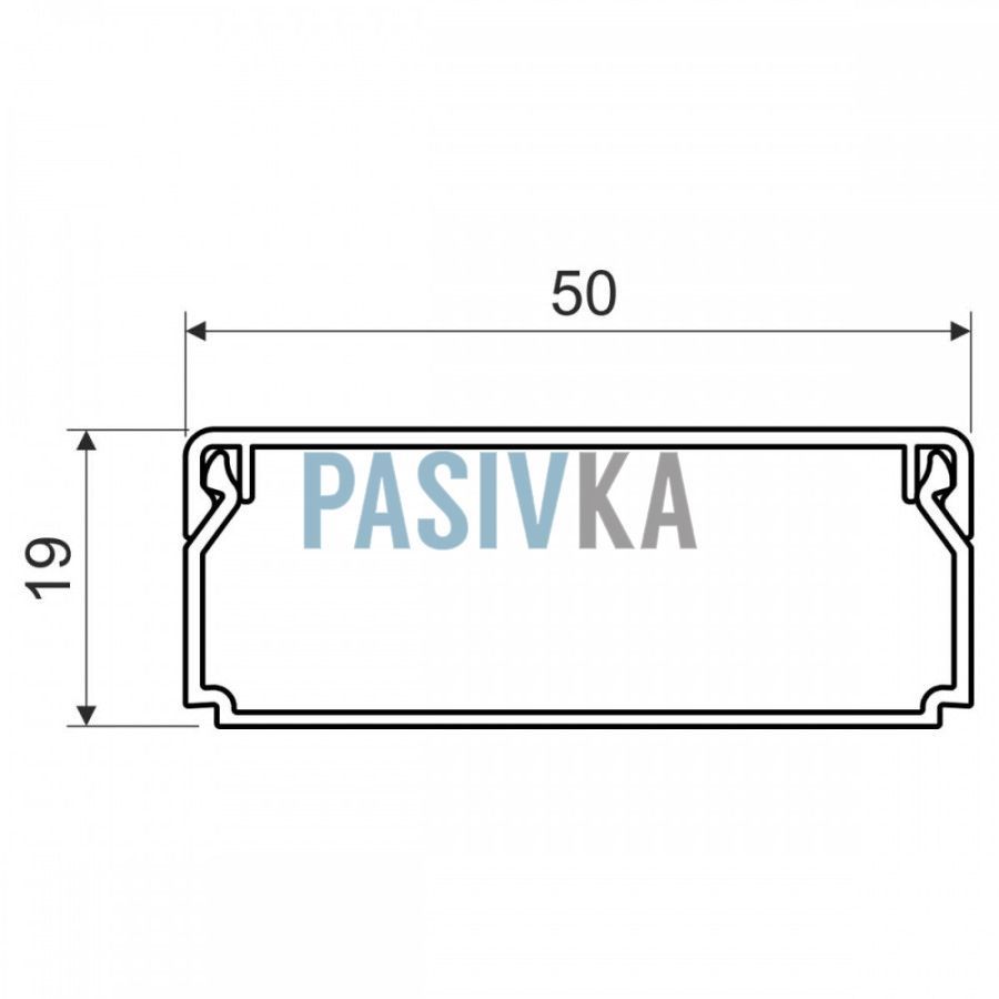 Кабельный канал 50x20 мм белый серия LH Kopos LHD 50X20_HD