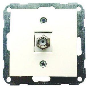 Розетка TV/SAT F-Type одинарная белая Hager Fiorena 22034302, фото 1