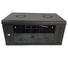 Серверный настенный шкаф 4U 19" глубина 350 мм черный ESR ES-Е435B, фото 1