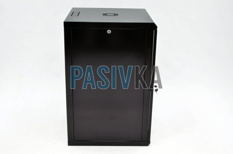 Настенный серверный шкаф 18U 19" глубина 600 мм акрил черный CMS UA-MGSWL186B, фото 2