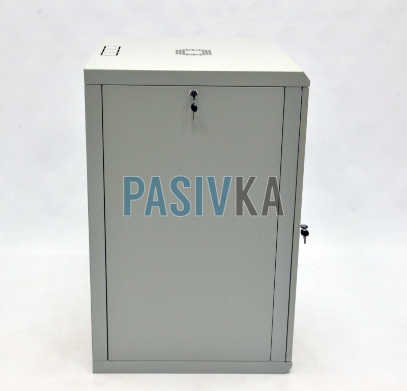 Серверный настенный шкаф 18U 19" глубина 600 мм акрил серый CMS UA-MGSWL186G, фото 4