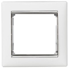 Рамка на 1 пост белый/серебро Legrand Valena 770491, фото 1