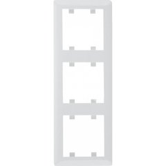 Рамка на 3 поста вертикальная белая Hager Lumina-2 WL5130, фото 1