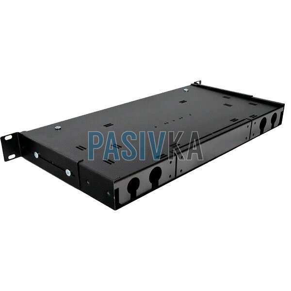 Патч-панель 24 порта SC Simplex в полной комплектации 1U черная UA-FOP24SCS-B-OC, фото 4