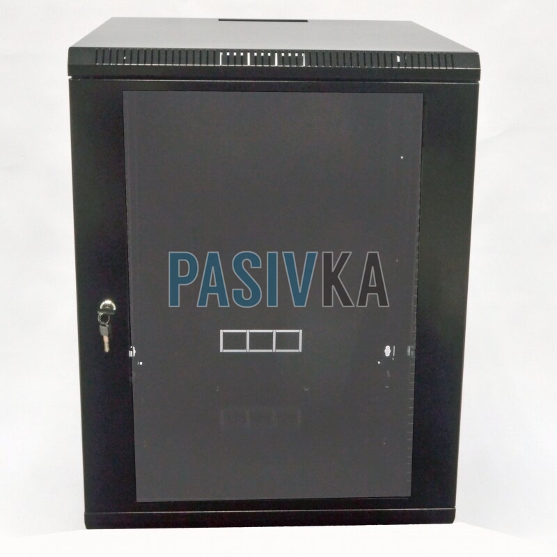 Настенный серверный шкаф 15U 19" глубина 700 мм акрил черный CMS UA-MGSWA157B, фото 2