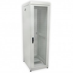 Телекоммуникационный напольный шкаф 42U глубина 865 мм перфорированные двери (66%) серый CMS UA-MGSE4268MPG, фото 1