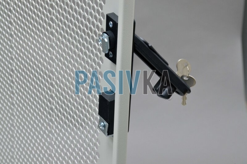 Телекоммуникационный напольный шкаф 42U глубина 865 мм перфорированные двери (66%) серый CMS UA-MGSE4268MPG, фото 9