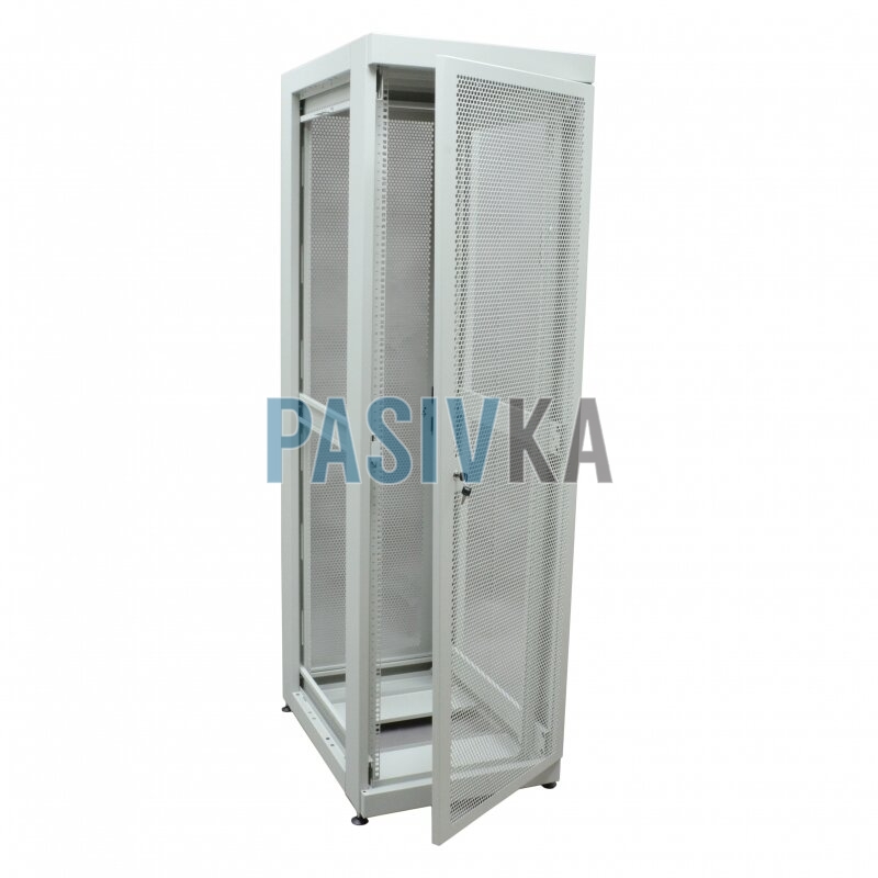 Телекоммуникационный напольный шкаф 42U глубина 865 мм перфорированные двери (66%) серый CMS UA-MGSE4268MPG, фото 2
