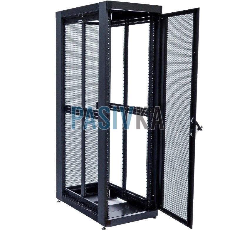 Шкаф серверный 45U глубина 1055 мм перфорированные двери (66%) черный CMS UA-MGSE45610MPB, фото 4