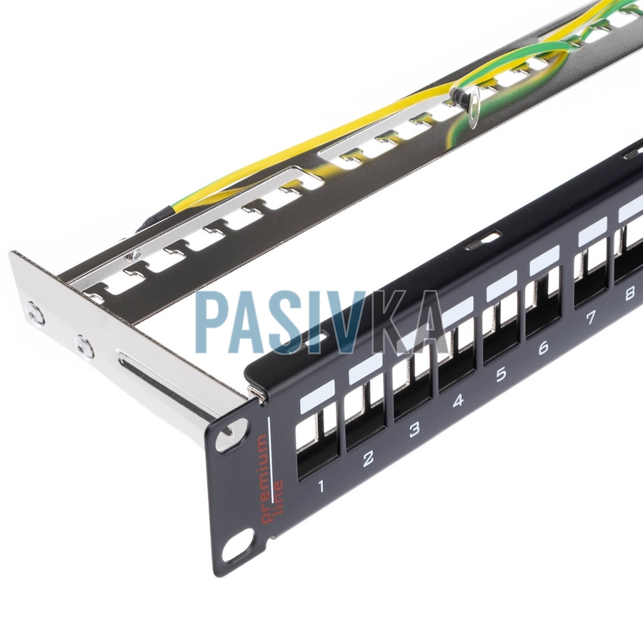 Патч-панель наборная на 24 модуля Keystone 19" 1U Premium Line 170242402, фото 5