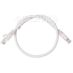 Патч-корд 0,5 м UTP cat.6a білий LSZH L&W LW-PC0001-C6A-050WH, фото 1