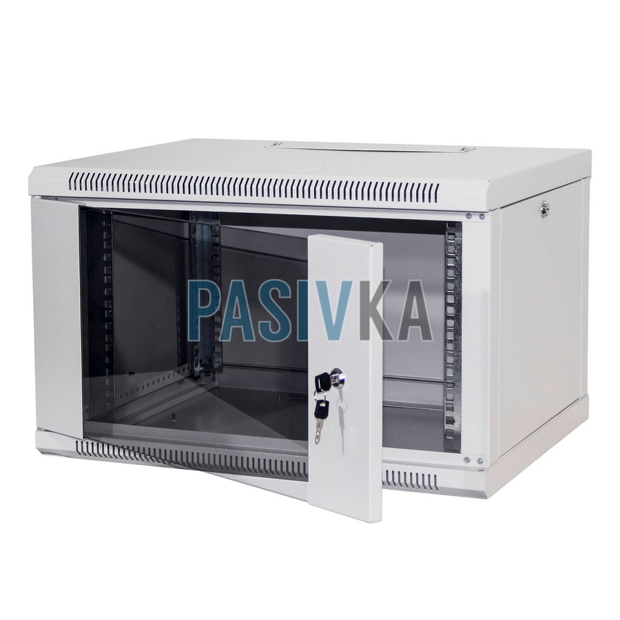 Настінна серверна шафа 6U 19" глибина 450 мм Pasivka PAS-645G, фото 3