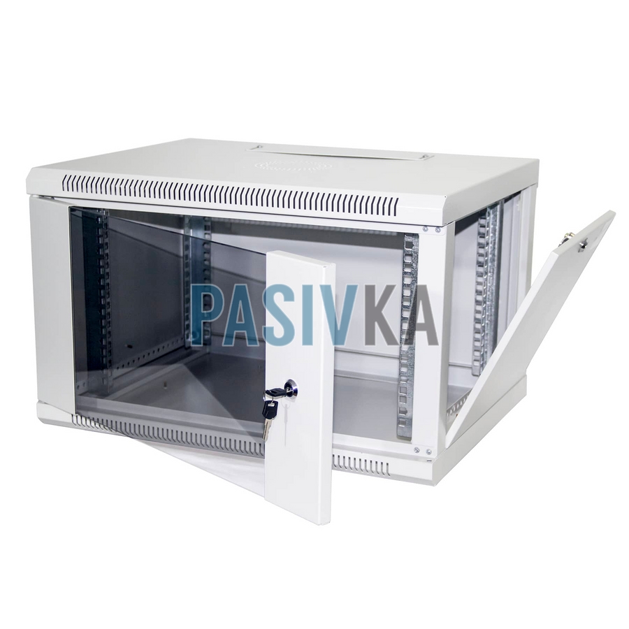Настінна серверна шафа 6U 19" глибина 450 мм Pasivka PAS-645G, фото 5