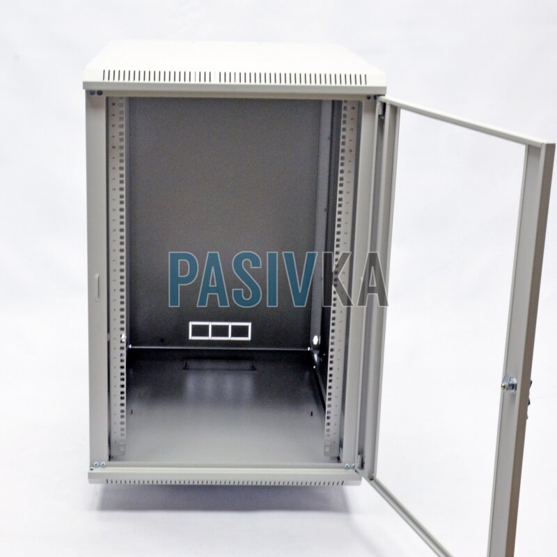 Настенный серверный шкаф 18U 19" глубина 800 мм акрил серый CMS UA-MGSWA188G, фото 2