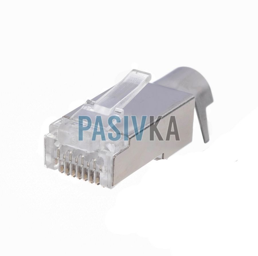 Конектор&nbsp;прохідний cat.6a екранований FTP RJ45 W&T&nbsp;WT-6081-EZ, фото 2