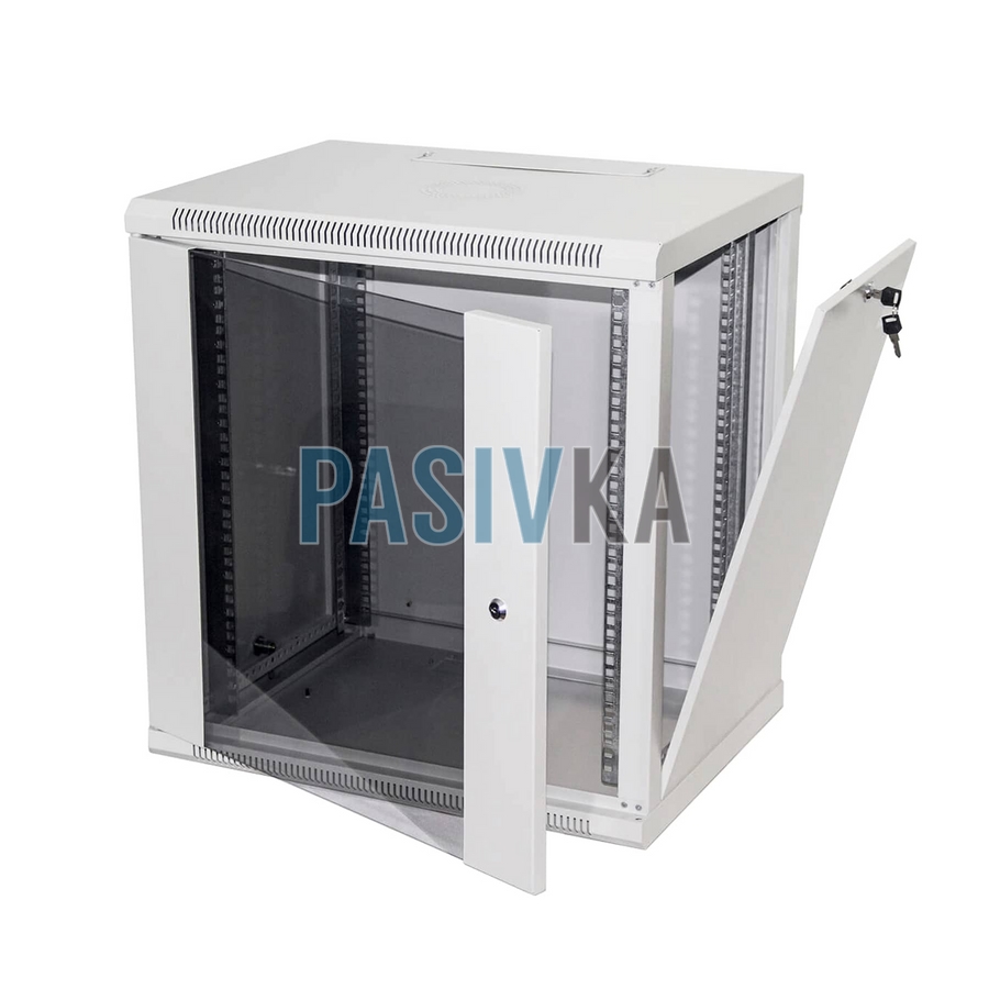 Серверный настенный шкаф 12U 19" глубина 450 мм Pasivka PAS-1245G, фото 2