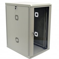 Шкаф серверный настенный 21U 19" глубина 600 мм акрил серый CMS UA-MGSWA216G, фото 1