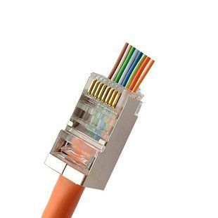 Конектор прохідний RJ-45 8P8C FTP cat.6 упаковка 100 шт W&T WT-6087C-CAT.6, фото 1