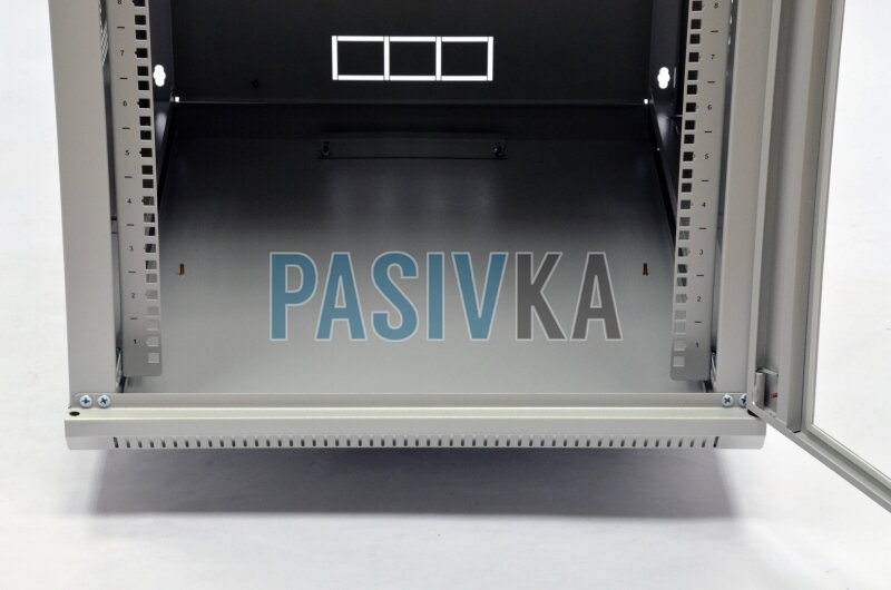 Шафа серверна настінна 21U 19" глибина 600 мм акрил сірий CMS UA-MGSWA216G, фото 7