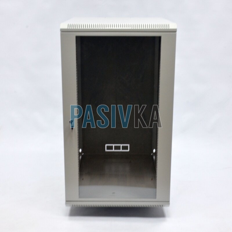 Шкаф серверный настенный 21U 19" глубина 600 мм акрил серый CMS UA-MGSWA216G, фото 9
