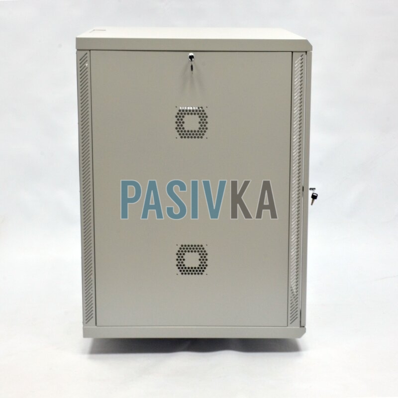 Шкаф серверный настенный 21U 19" глубина 600 мм акрил серый CMS UA-MGSWA216G, фото 5