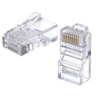 Конектор прохідний RJ-45 8P8C UTP cat.6 упаковка 100 шт W&T WT-6086C-CAT.6, фото 1