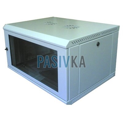 Cерверна настінна шафа 6U 19" глибина 450 мм сірий Mepsan Mini Cabinet MC6U6045GS-GR, фото 1