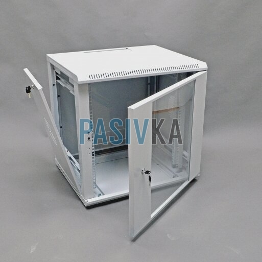 Настінна серверна шафа 9U 19" глибина 500 мм сірий CMS UA-MGSW95G, фото 1