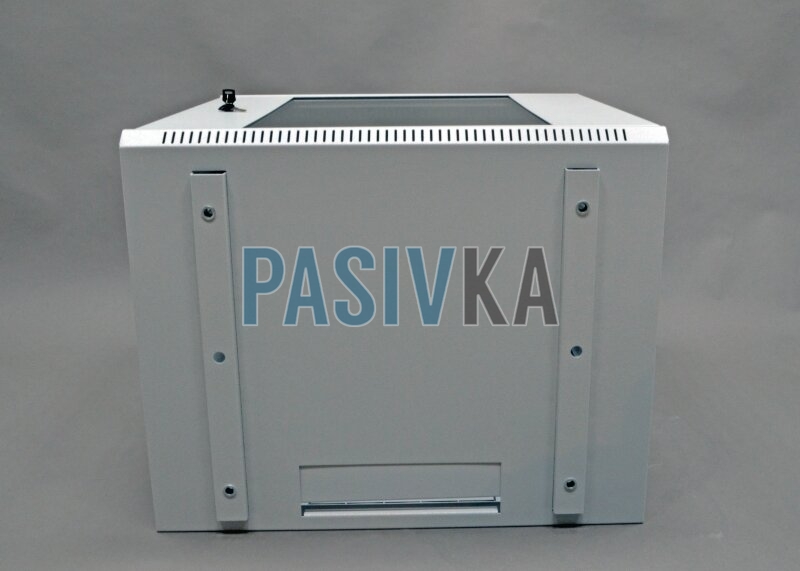 Настінна серверна шафа 9U 19" глибина 500 мм сірий CMS UA-MGSW95G, фото 2