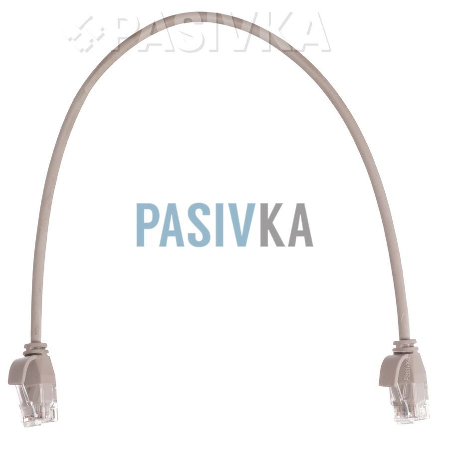 Патч-корд 0,3 м UTP cat.6a сірий Slim LSZH L&W PC0027-C6A-030-8L, фото 2