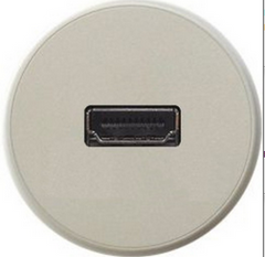 Лицьова панель аудіо-відео розетки Legrand Celiane HDMI титан 68516, фото 1