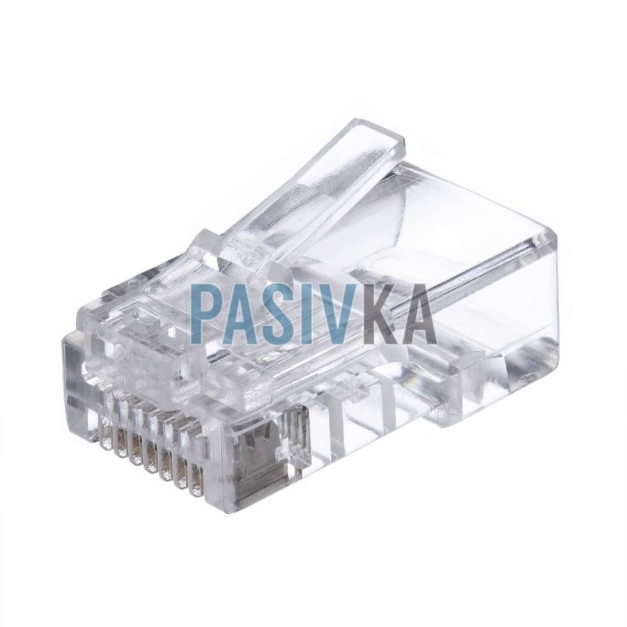 Проходной коннектор RJ-45 8P8C UTP cat.5e упаковка 100 шт Kingda KD-PG8032-C5E, фото 2