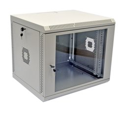 Серверный настенный шкаф 9U 19" глубина 500 мм акрил серый CMS UA-MGSWA95G, фото 1