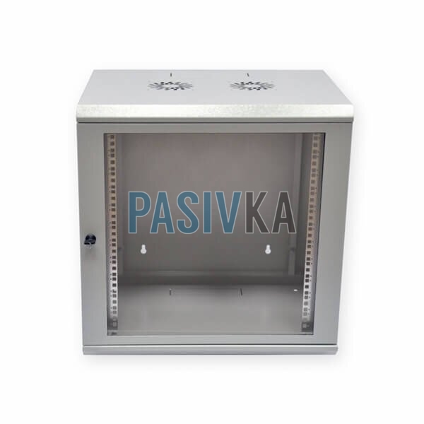 Комутаційна настінна шафа 12U 19" глибина 450 мм сірий Mepsan Mini Cabinet MC12U6045GS-GR, фото 3