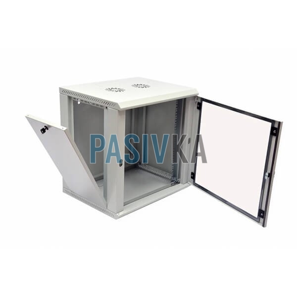Комутаційна настінна шафа 12U 19" глибина 450 мм сірий Mepsan Mini Cabinet MC12U6045GS-GR, фото 2