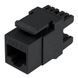 Модуль Keystone RJ-45 UTP cat.6 узкий черный W&T WT-2007B-BLACK, фото 2