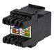 Модуль Keystone RJ-45 UTP cat.6 узкий черный W&T WT-2007B-BLACK, фото 3